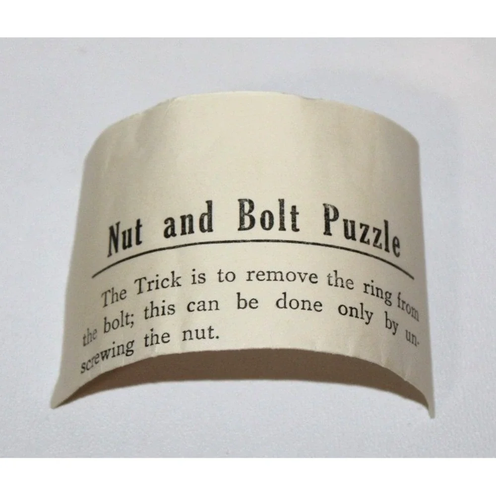 vintage Nut & Bolt Puzzle B. Shackman No. 9655 in box Made in Hong Kong